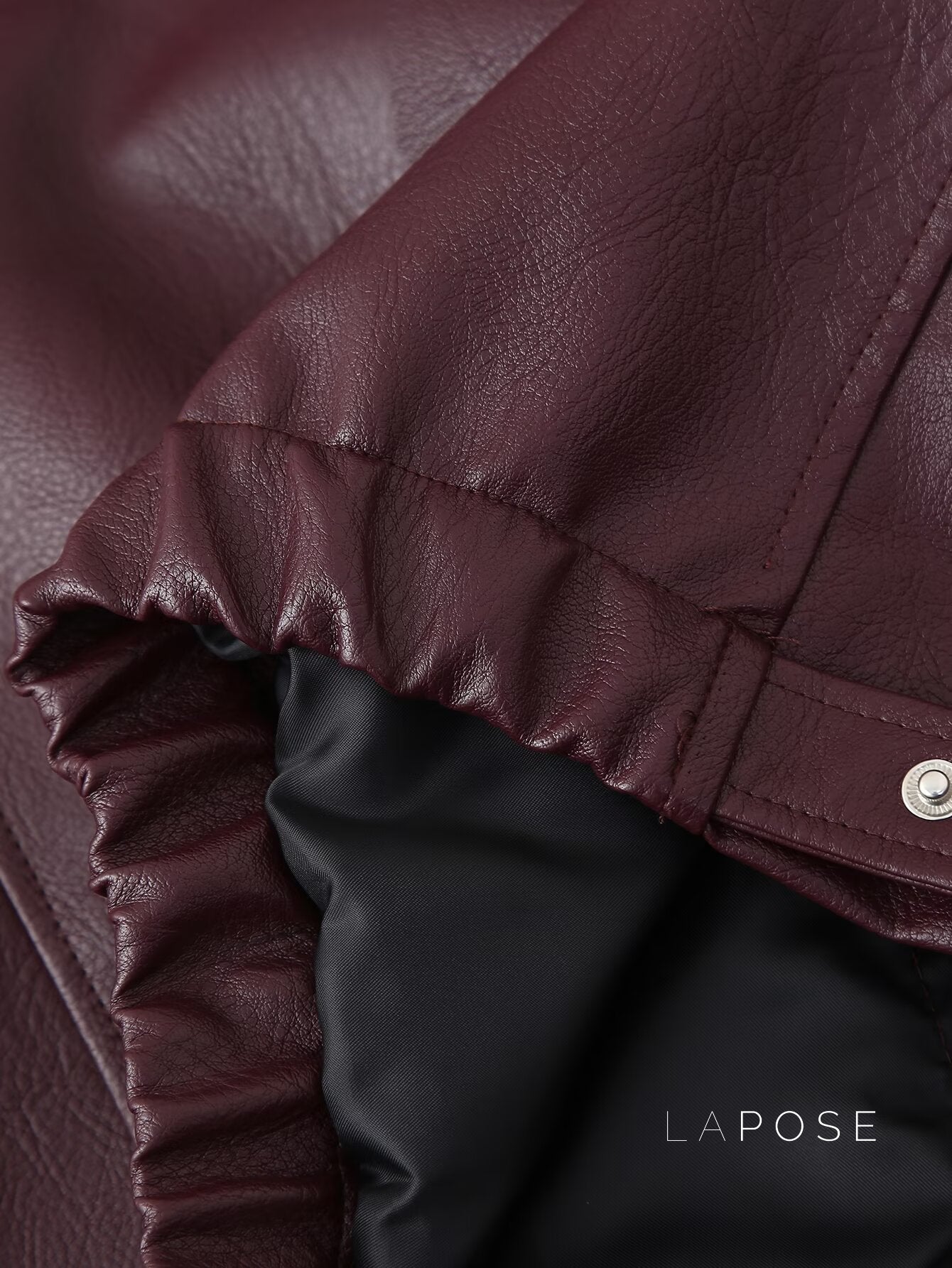 Brenna Lapel Faux Leather Jacket [SVDIRZBM]