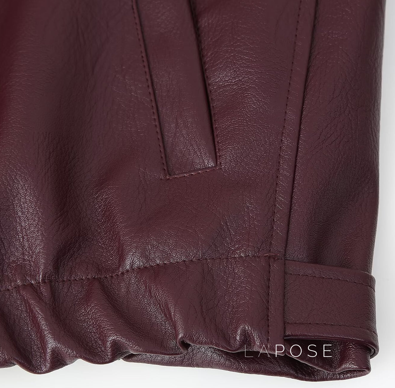 Brenna Lapel Faux Leather Jacket [N0AYC8CF]