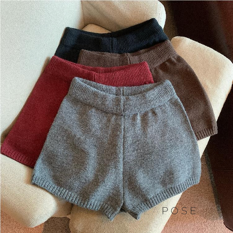 Bria Knit Wide-Leg Shorts [Q8WASHWA]