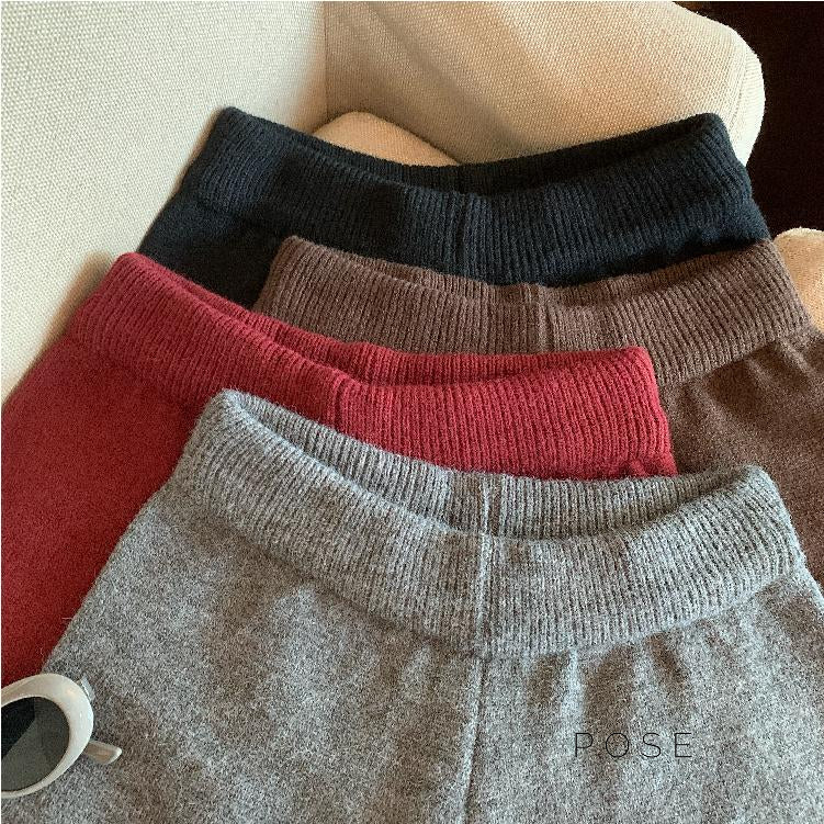 Bria Knit Wide-Leg Shorts [L7200CRT]