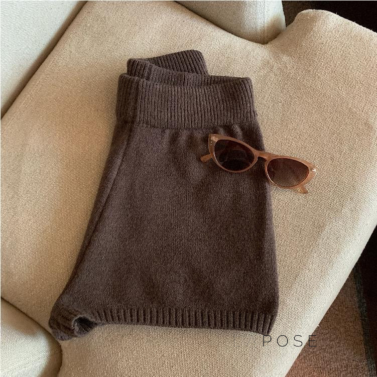 Bria Knit Wide-Leg Shorts [L6RLG2II]