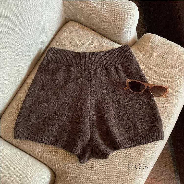 Bria Knit Wide-Leg Shorts [80LQR0WU]