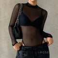 Brienne Backless Mesh Romper [099IPBW0]