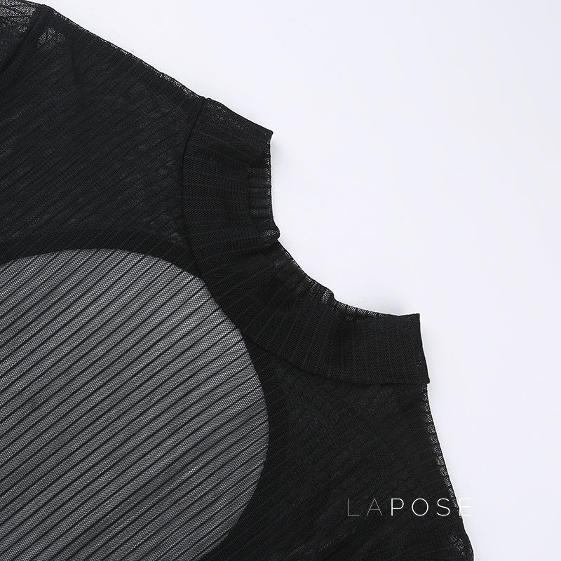 Brienne Backless Mesh Romper [8TC4CPFN]