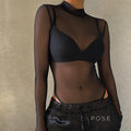 Brienne Backless Mesh Romper [ITYOZ64C]