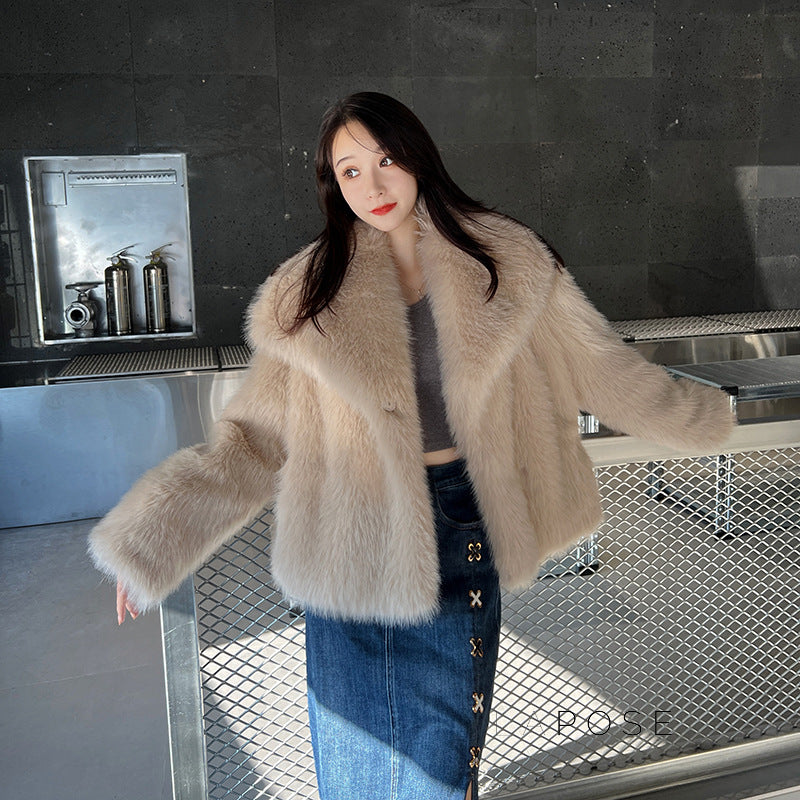 Brisa Plush Faux Fur Coat [X9NI1H30]