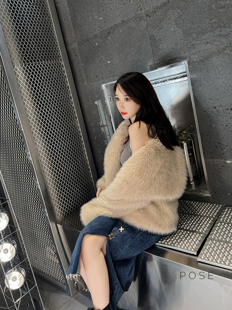 Brisa Plush Faux Fur Coat [PRQMKE4M]