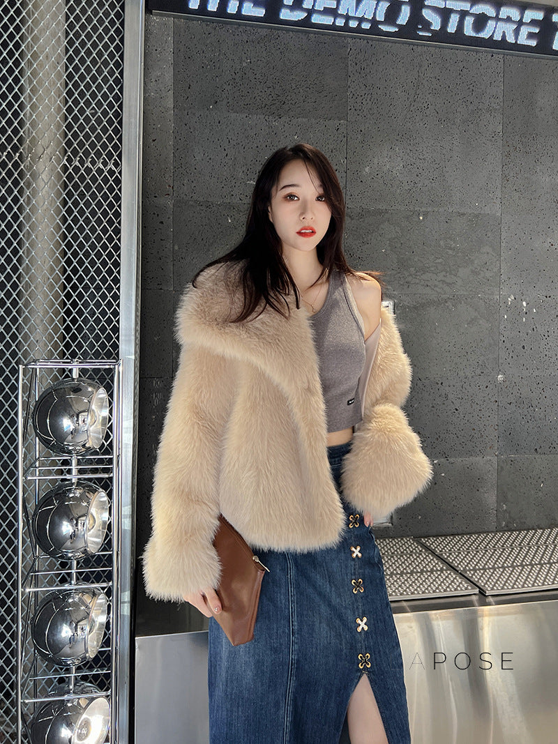 Brisa Plush Faux Fur Coat [NOZ05PRR]