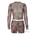 Britain Leopard Mesh Short Set [S1KP2MLA]