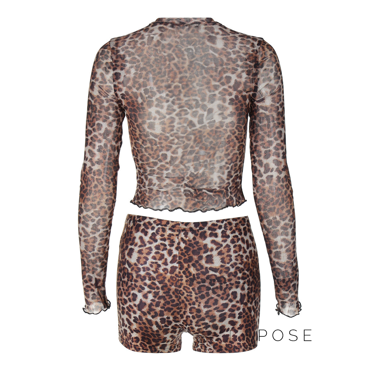 Britain Leopard Mesh Short Set [S1KP2MLA]