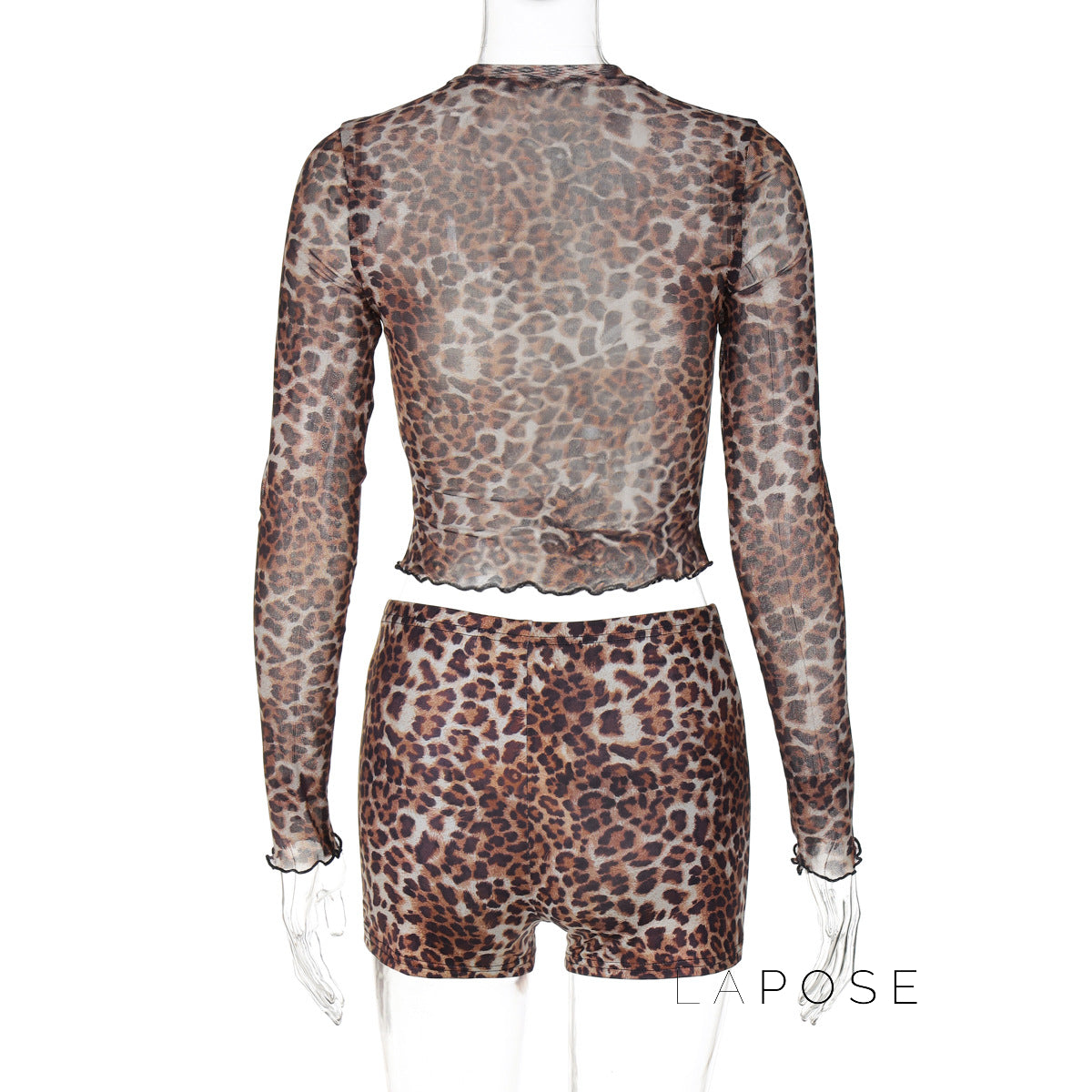 Britain Leopard Mesh Short Set [B6UD392G]