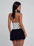 LaPose Britany Ruched Bubble Mini Dress