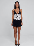 LaPose Britany Ruched Bubble Mini Dress
