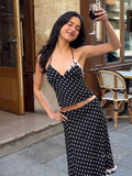 Brithany Floral Polka Halter Top [8OGNZL15]