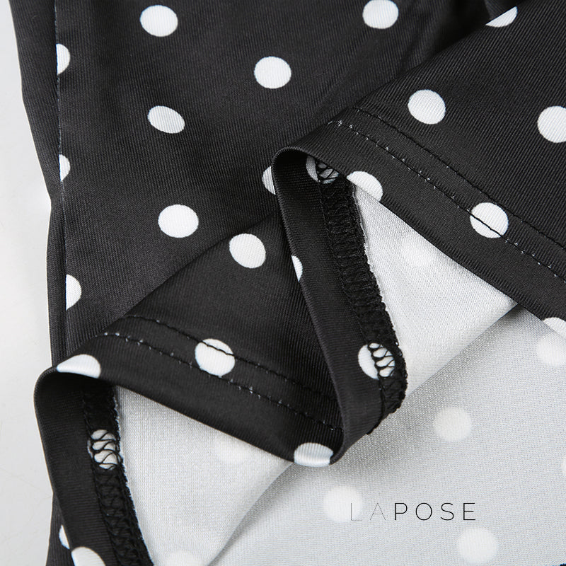 Brithany Floral Polka Halter Top [NOMVIMO3]