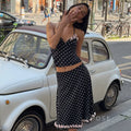 Brithany Floral Polka Halter Top [YKY5B9UC]