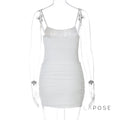 Brookelyn Strappy Ruched Mini Dress [67LCBMR7]
