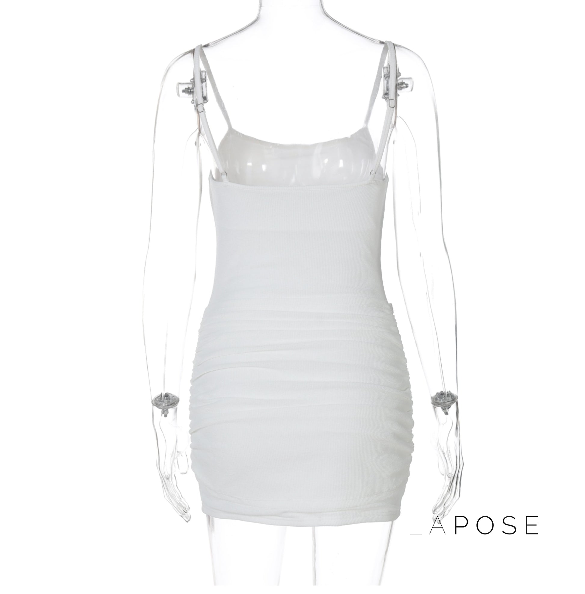 Brookelyn Strappy Ruched Mini Dress [67LCBMR7]