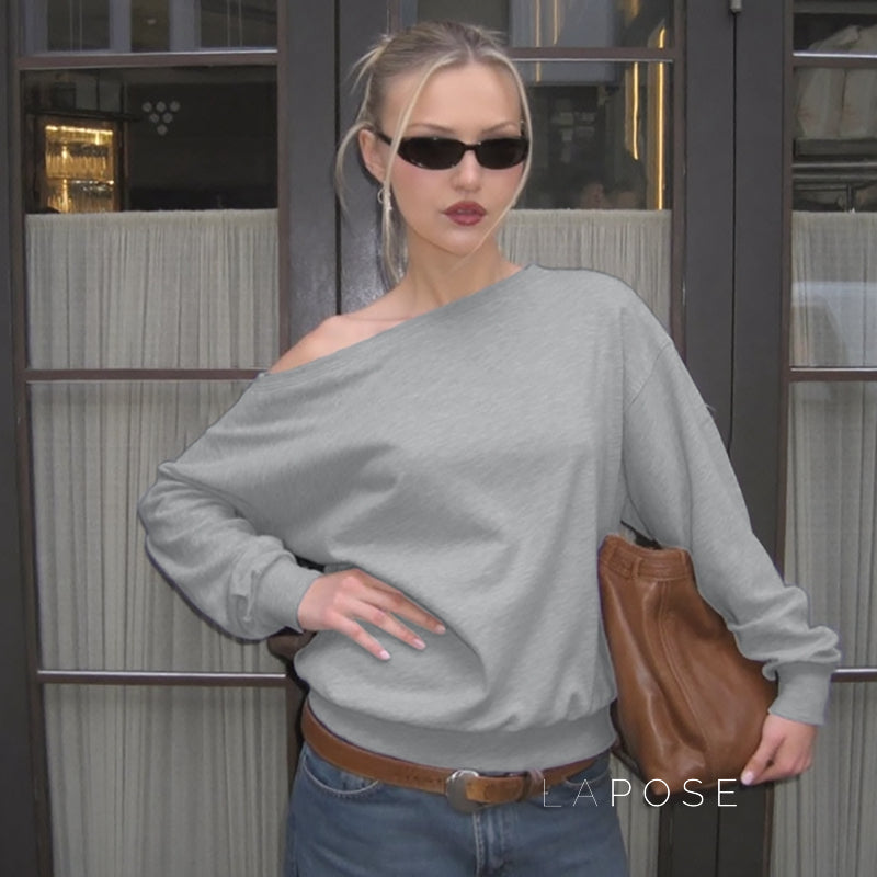 Brookelynn Off Shoulder Sweatshirt [IJ0MGZP1]