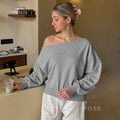 Brookelynn Off Shoulder Sweatshirt [BJ3WC10H]
