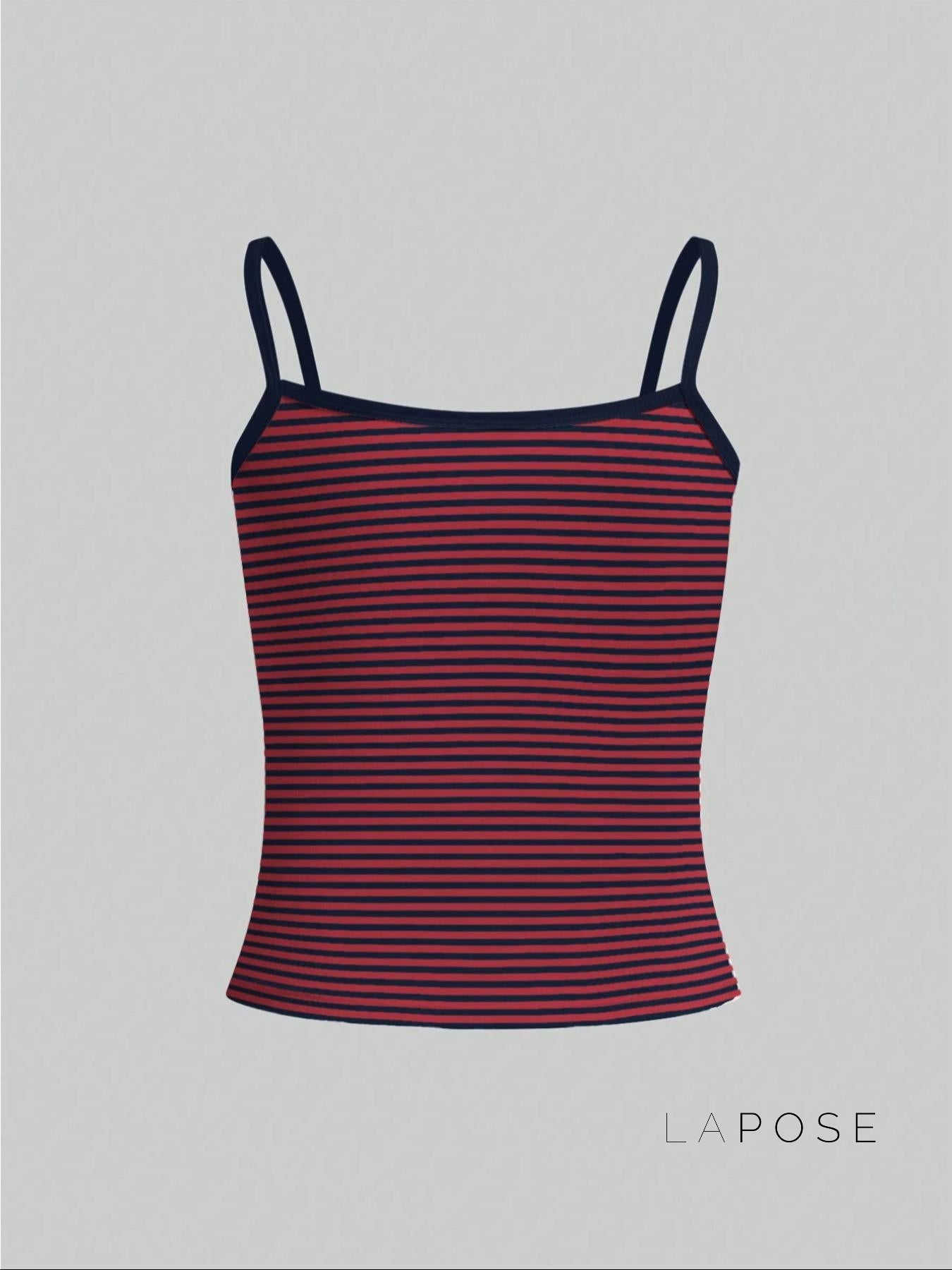 Brystol Striped Camisole Crop Top [GDH2YQ8Q]