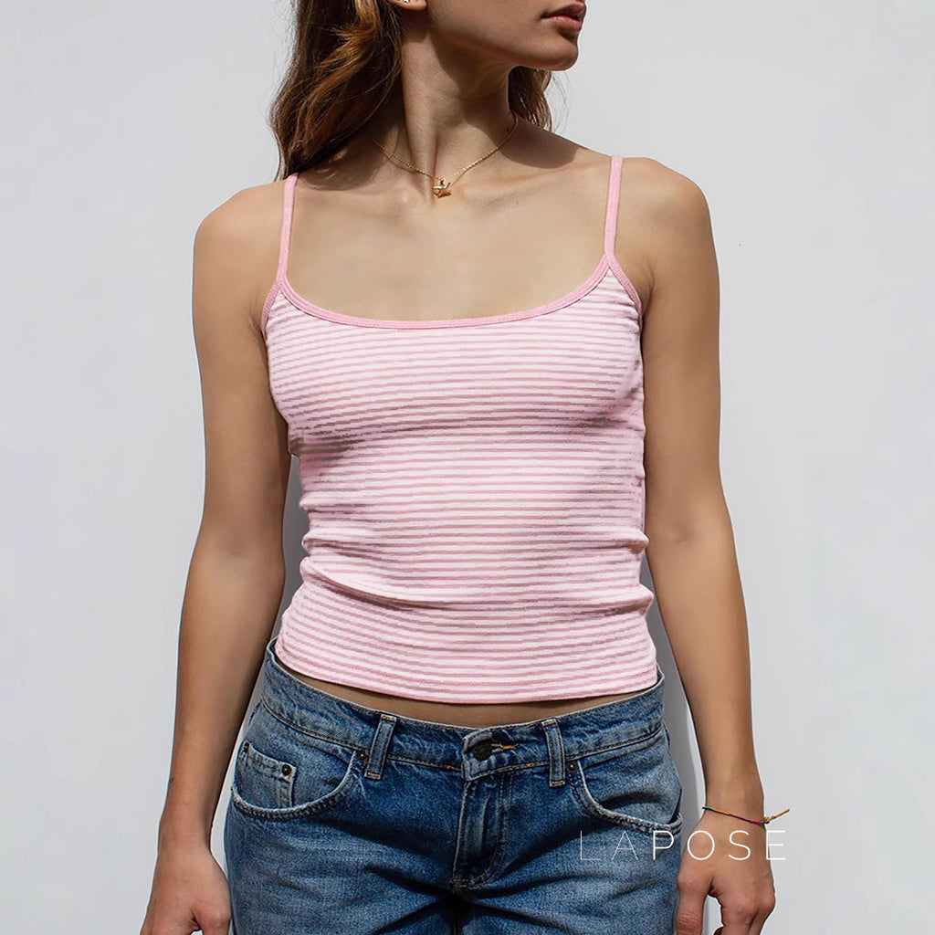 Brystol Striped Camisole Crop Top [OEYVS0AJ]