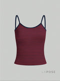 Brystol Striped Camisole Crop Top [H2LT8VI1]