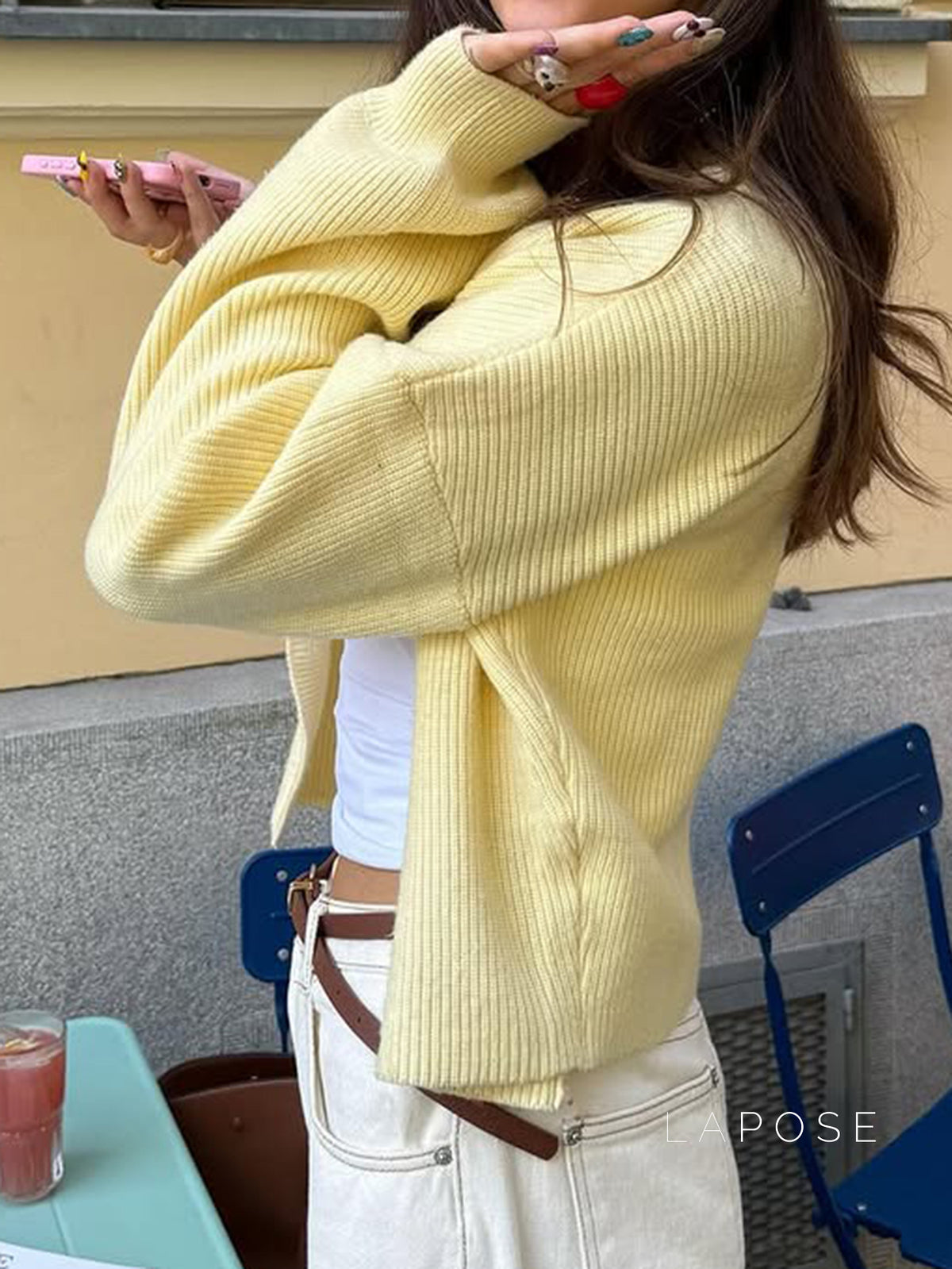 Caeli Cozy Button Knit Cardigan [35LSZB35]