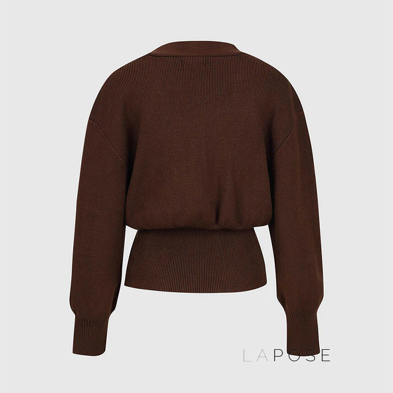 Caelyn Knitted V-neck Cardigan [GPKGG9WS]