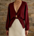 Caelyn Knitted V-neck Cardigan [HHFDZX35]