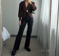 Caelyn Knitted V-neck Cardigan [P6UJPV3O]