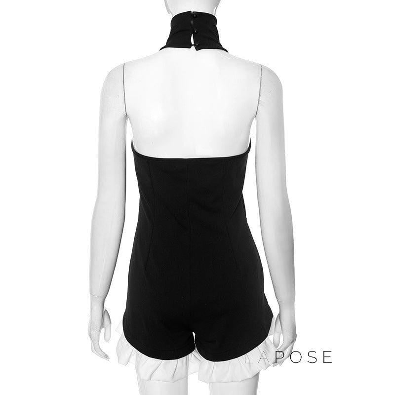 Calani Backless Halter Romper [7REW2656]