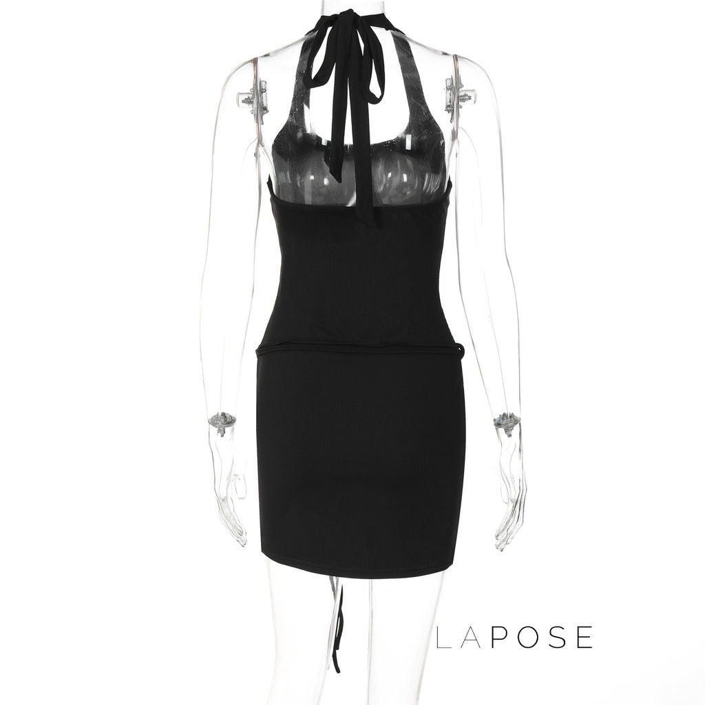 Cali Halter Ring Midi Dress [I7Q3FYS7]