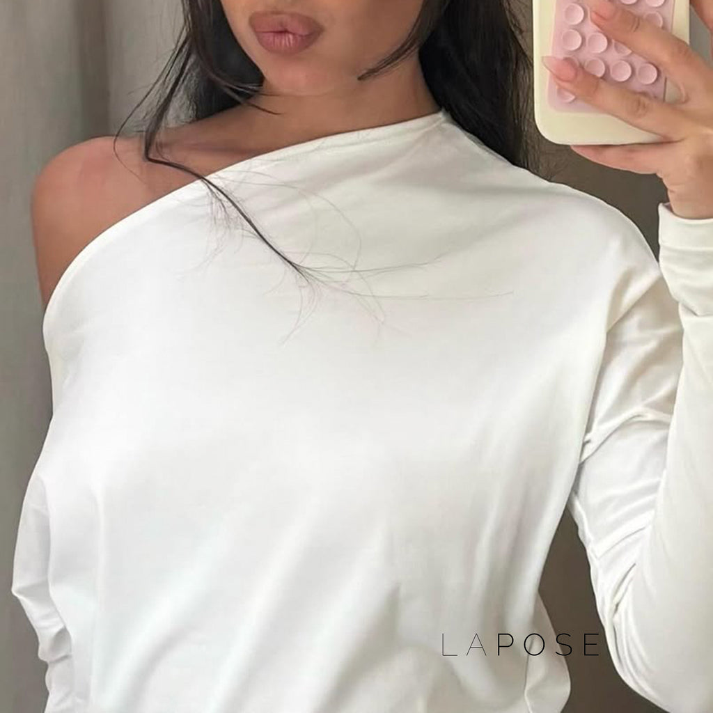 Calista Off Shoulder Knit Top [ZR2LF54B]