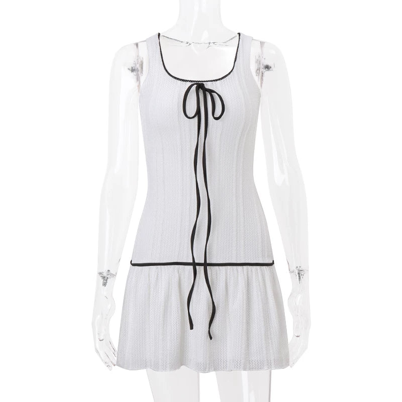 LaPose - Callahan Bow Contrast Mini Dress