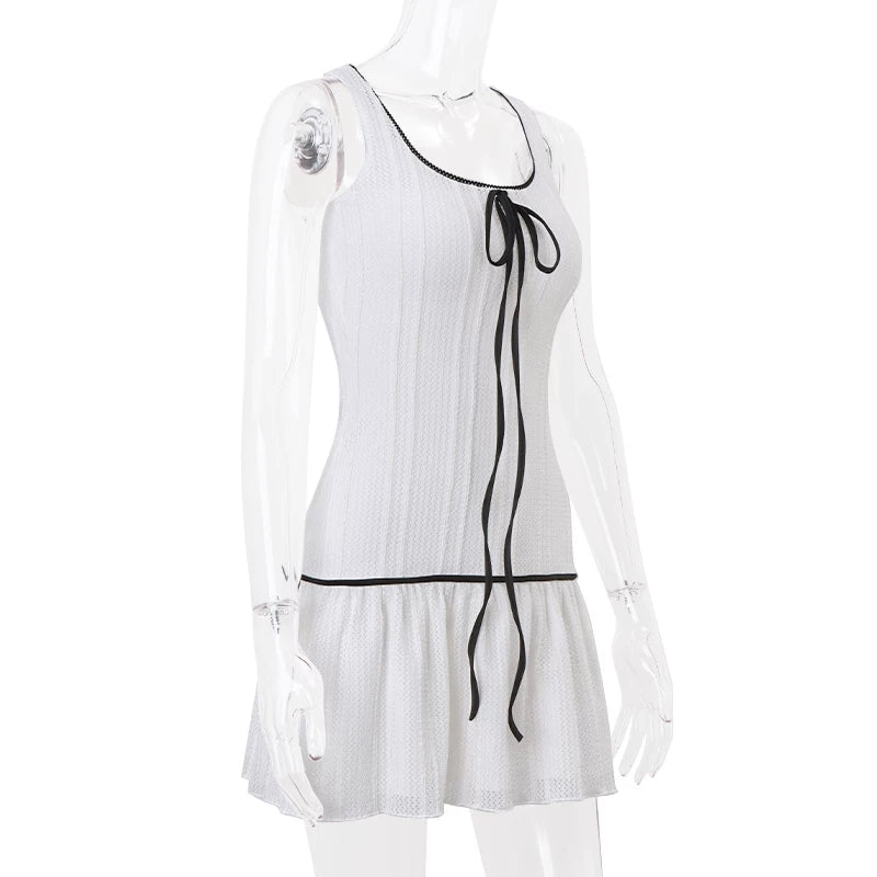 LaPose - Callahan Bow Contrast Mini Dress