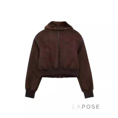 Camelia Quilted Fur Collar Jacket [660SXNW2]