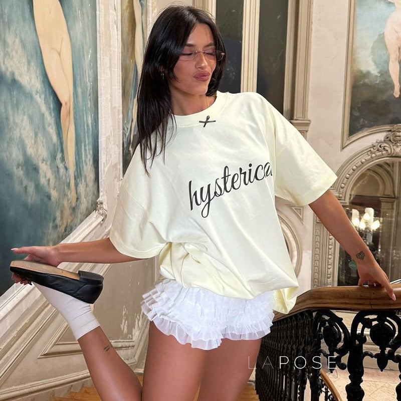 Camiyah Layered Mesh Bow Shorts [LENN1BE0]