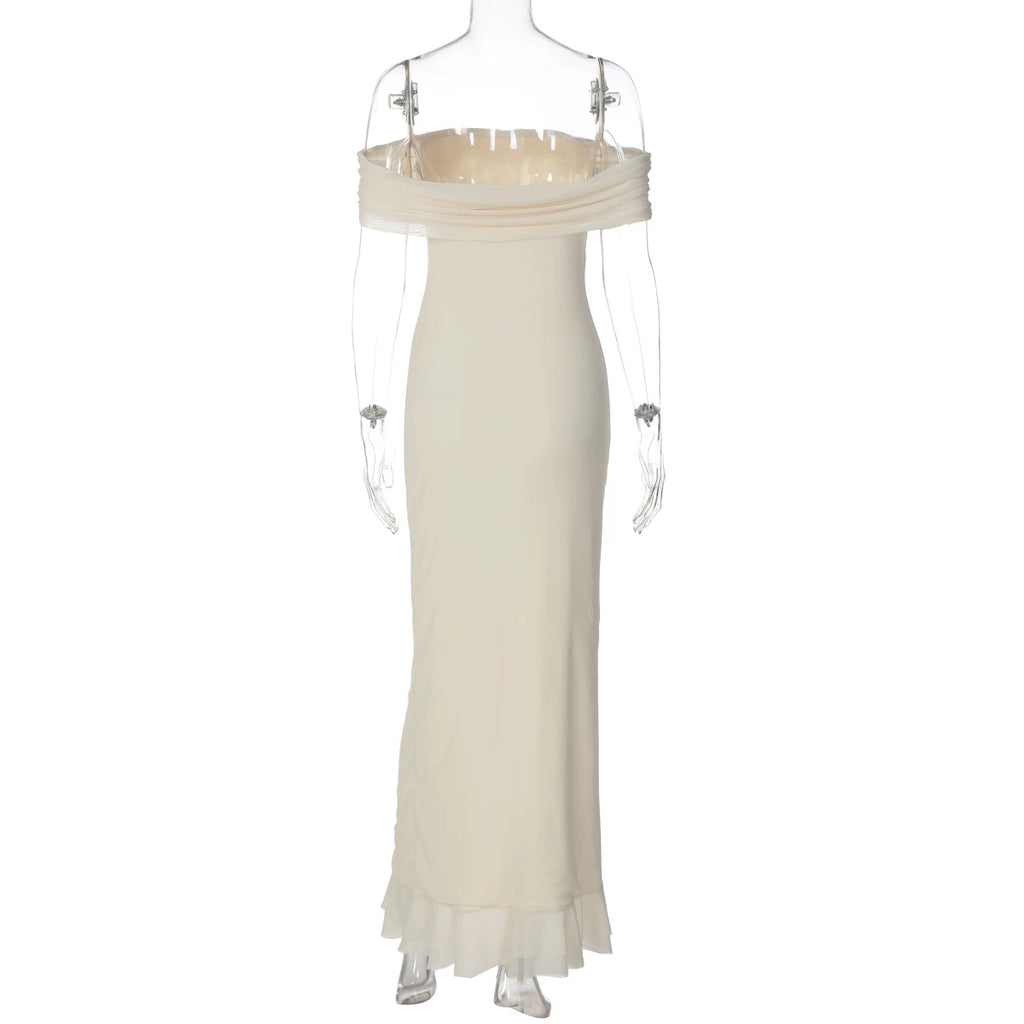 LaPose - Cari Ruffle Slit Maxi Dress