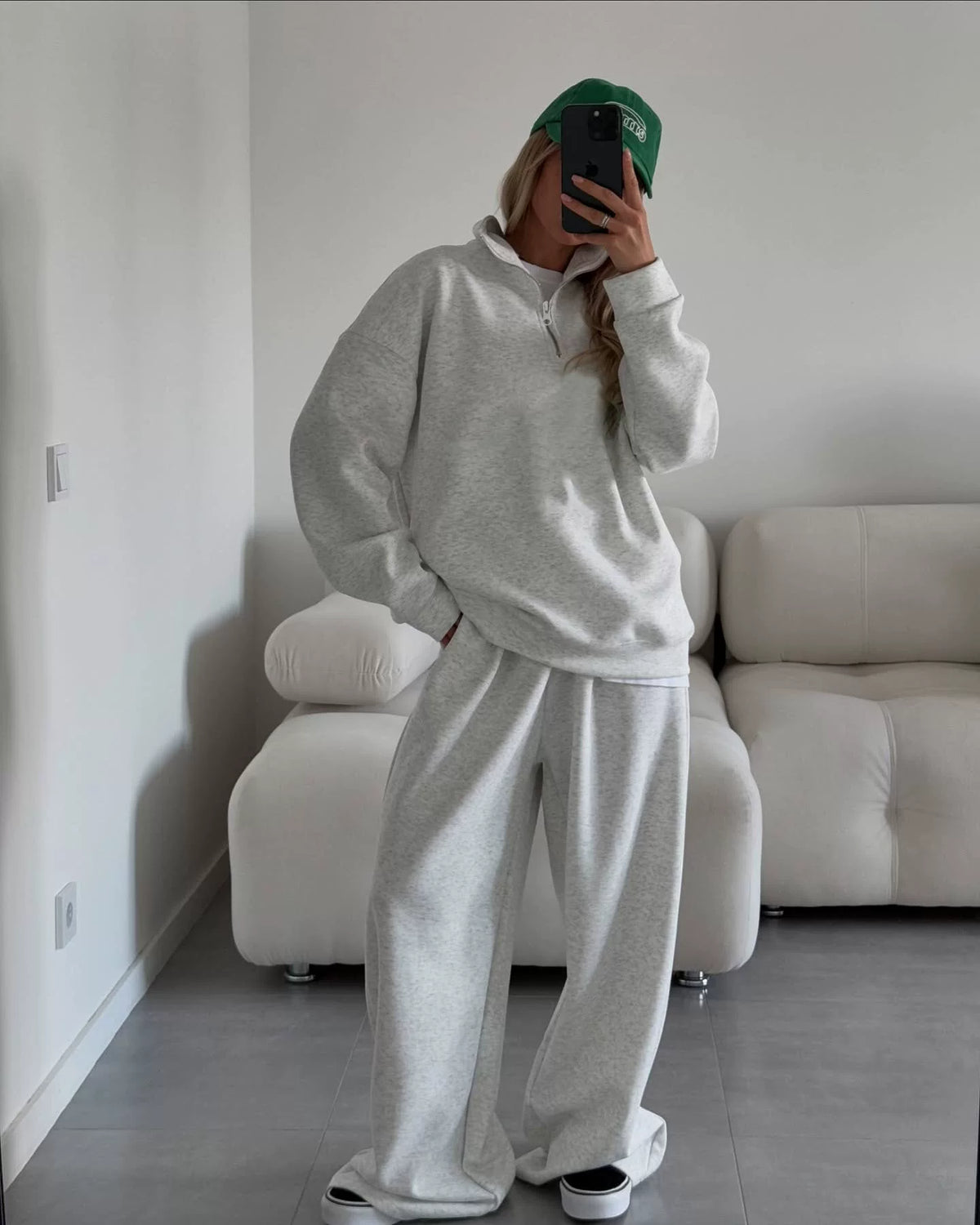LaPose - Carissa Half-Zip Wide Leg Set