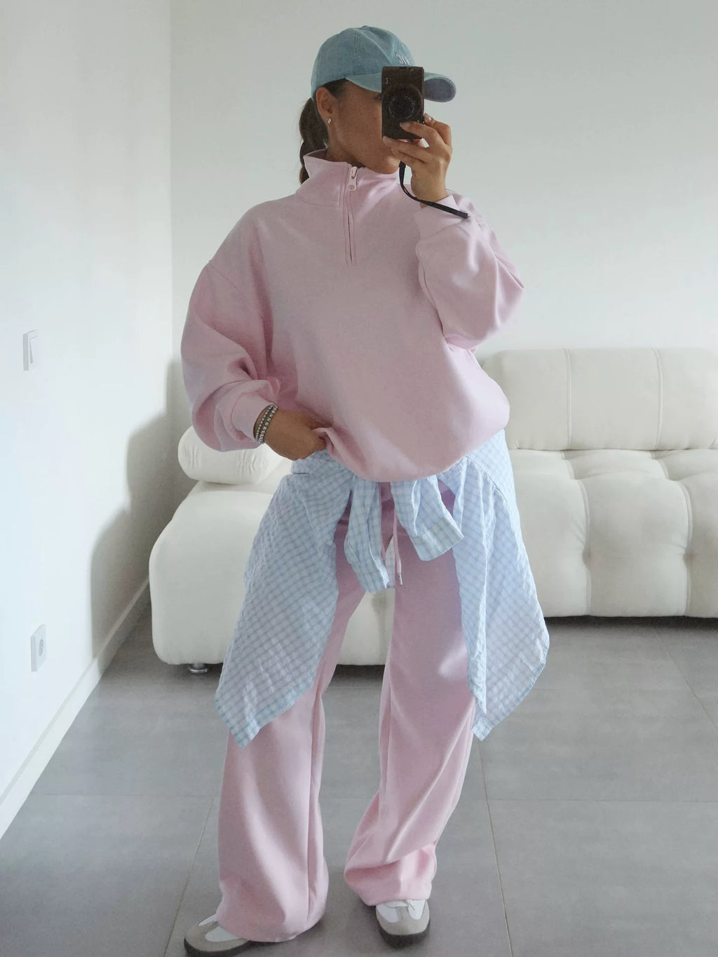 LaPose - Carissa Half-Zip Wide Leg Set