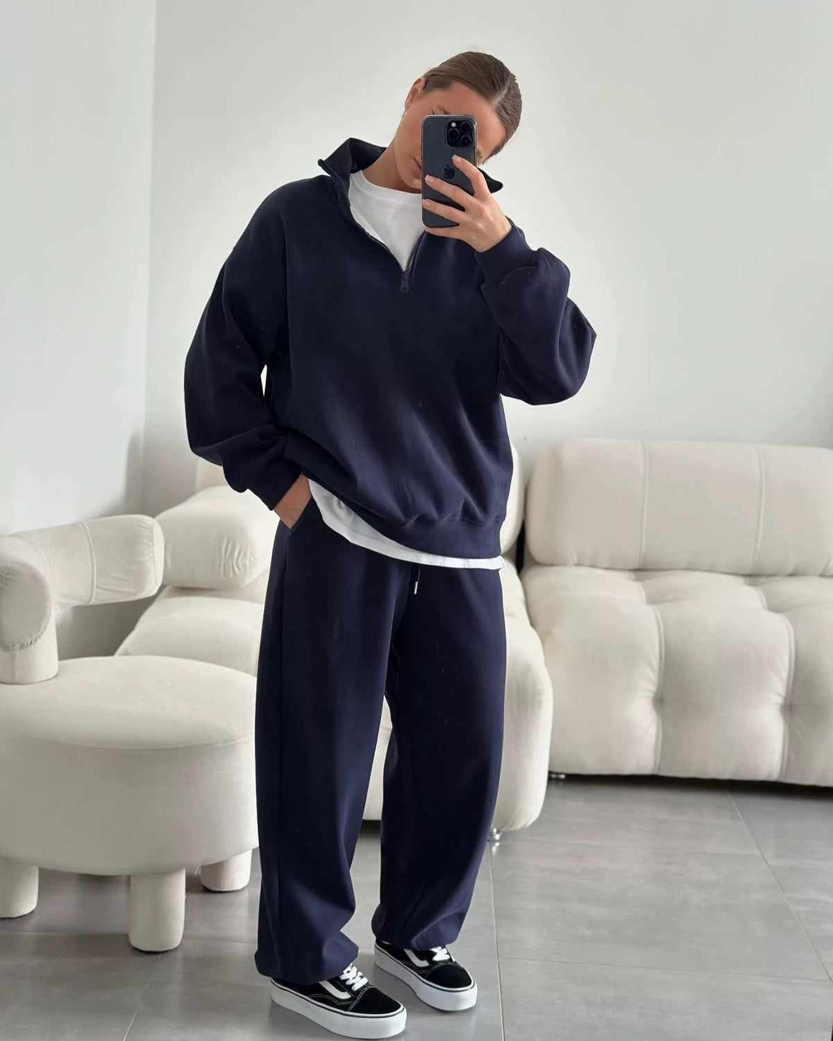 LaPose - Carissa Half-Zip Wide Leg Set