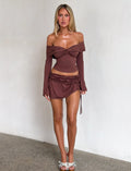 LaPose Carleigh Ruched Off-Shoulder Top