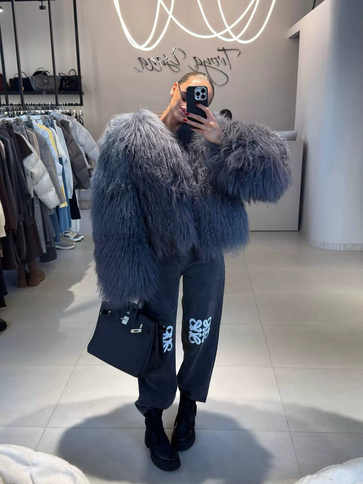 LaPose - Carlotta Shaggy Faux Fur Jacket