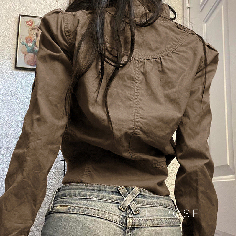 Carlynn Striped Bomber Jacket [B4NFWFAZ]