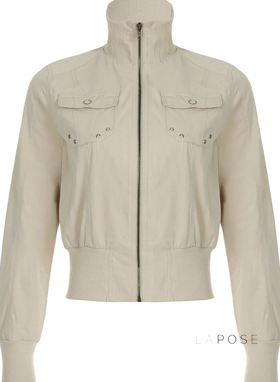 Carlynn Striped Bomber Jacket [6YVECPVT]