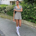 Carmyn Polo Patchwork Mini Dress [2SI54GHP]