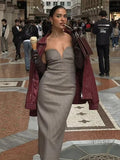Catalyna Burgundy Faux Leather Jacket [LIZ5GFMZ]