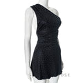 Catarina One Shoulder Polka Dot Mini Dress [XJR7VVU0]