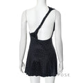 Catarina One Shoulder Polka Dot Mini Dress [I3Y4GQ1T]